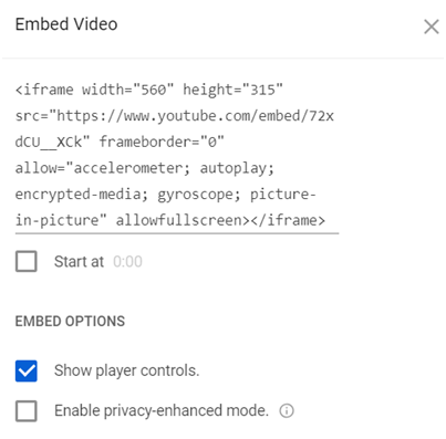 embed video